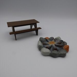 Vintage 70s Tonka Smokey Bear Picnic Table & Fire Pit Playset – Outdoor Camp Toy